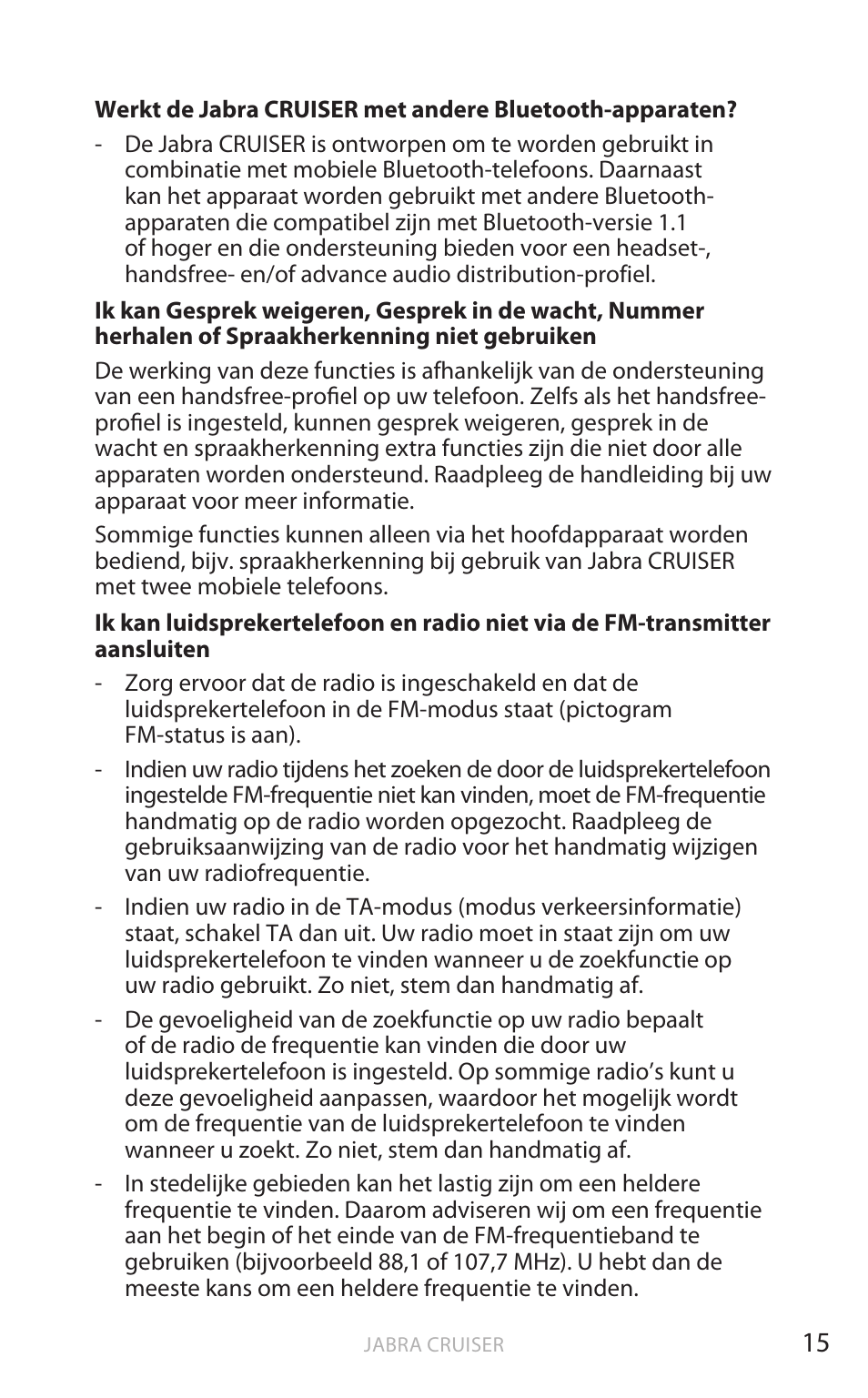 Nederl a n ds | Jabra Cruiser User Manual | Page 169 / 491
