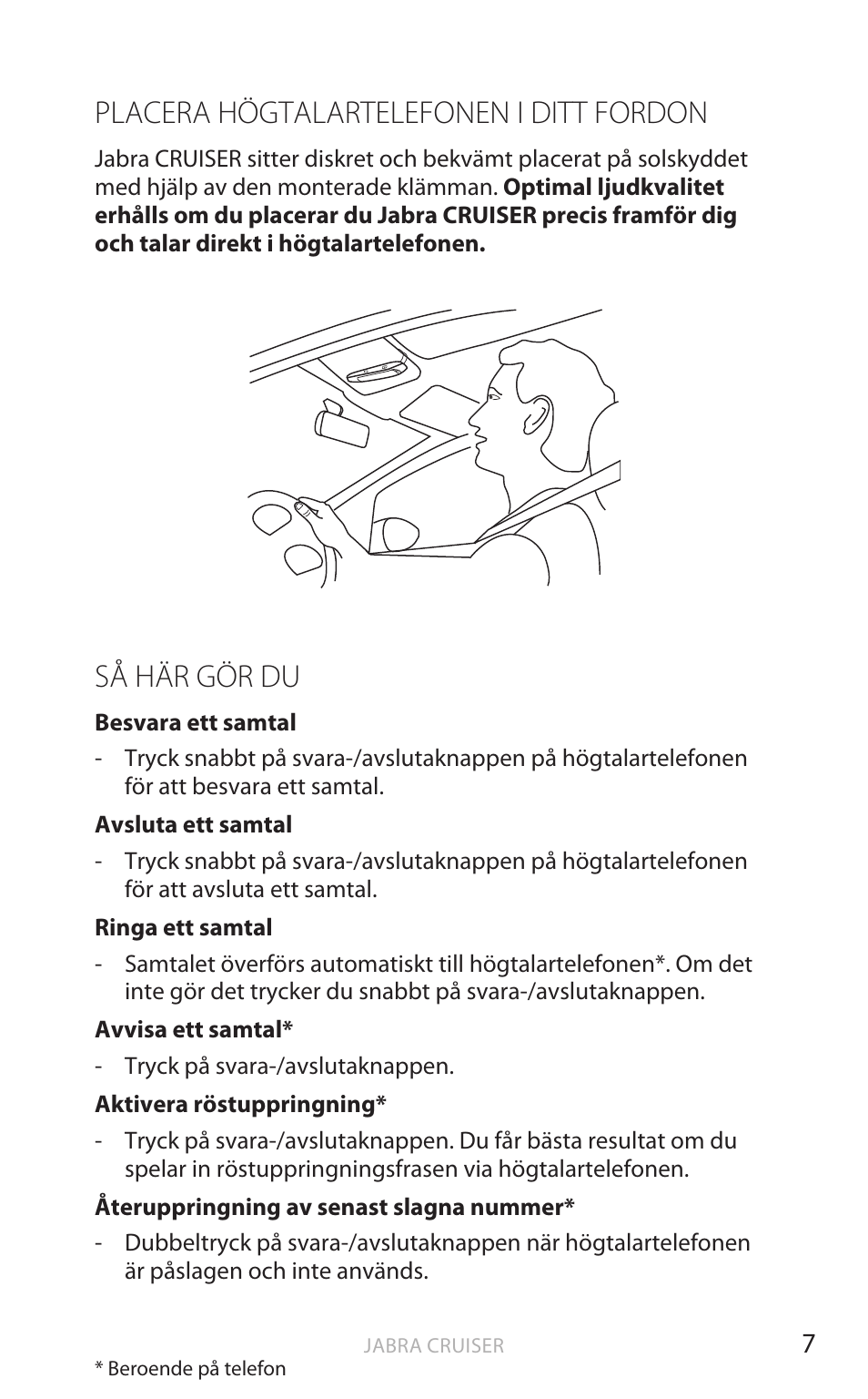 Placera högtalartelefonen i ditt fordon, Så här gör du, Eng elsk a | Jabra Cruiser User Manual | Page 194 / 491