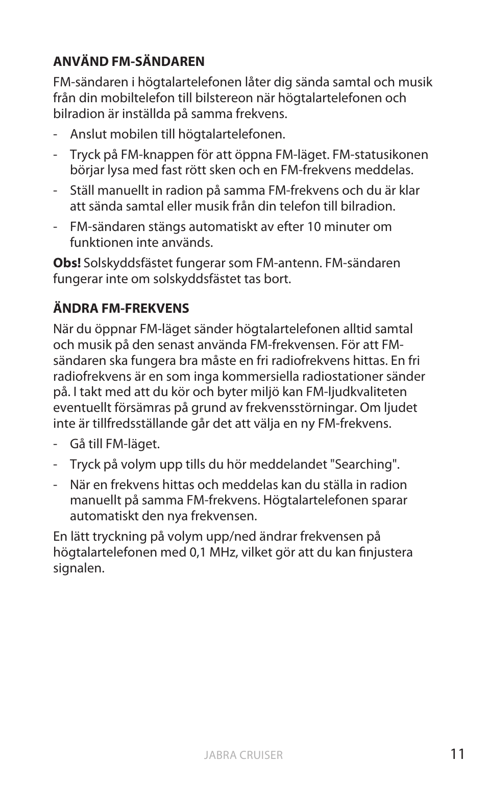 Eng elsk a | Jabra Cruiser User Manual | Page 198 / 491