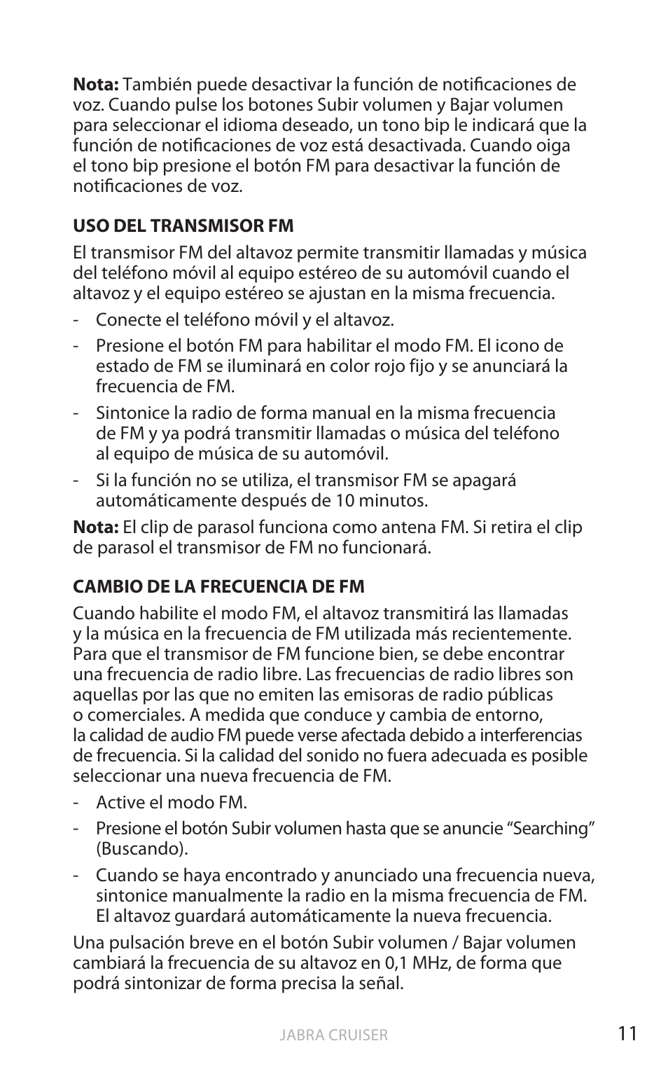 English | Jabra Cruiser User Manual | Page 246 / 491