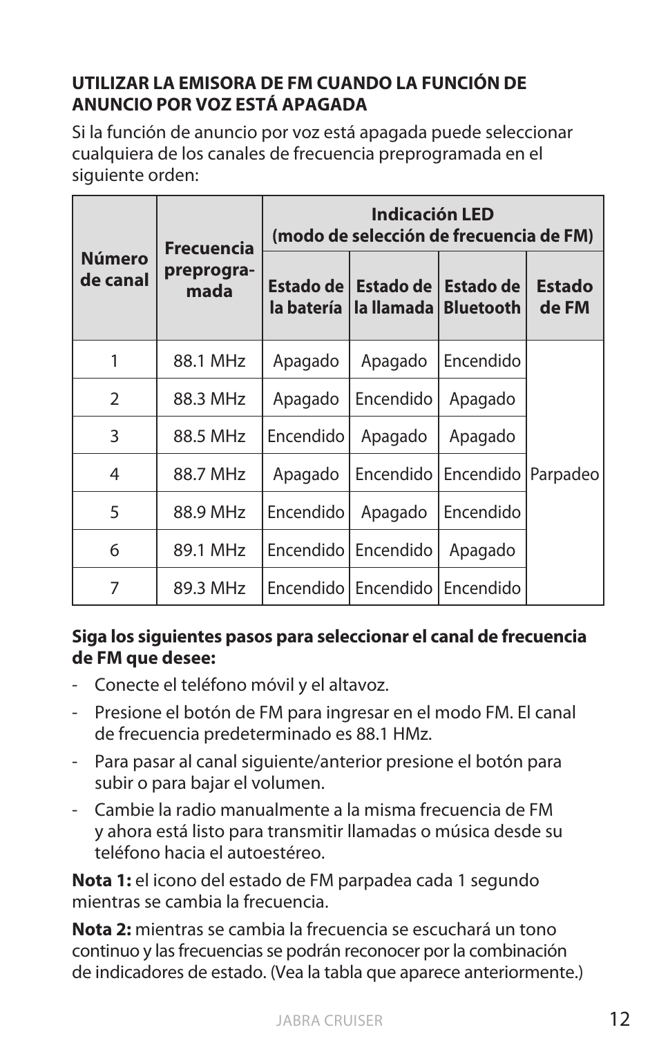 Esp añol | Jabra Cruiser User Manual | Page 263 / 491