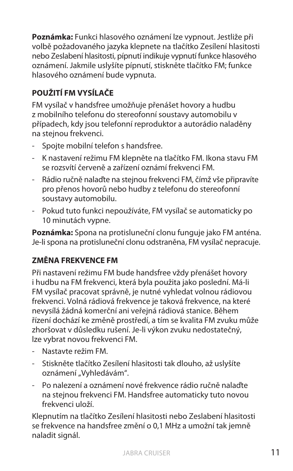 Angič tina | Jabra Cruiser User Manual | Page 278 / 491