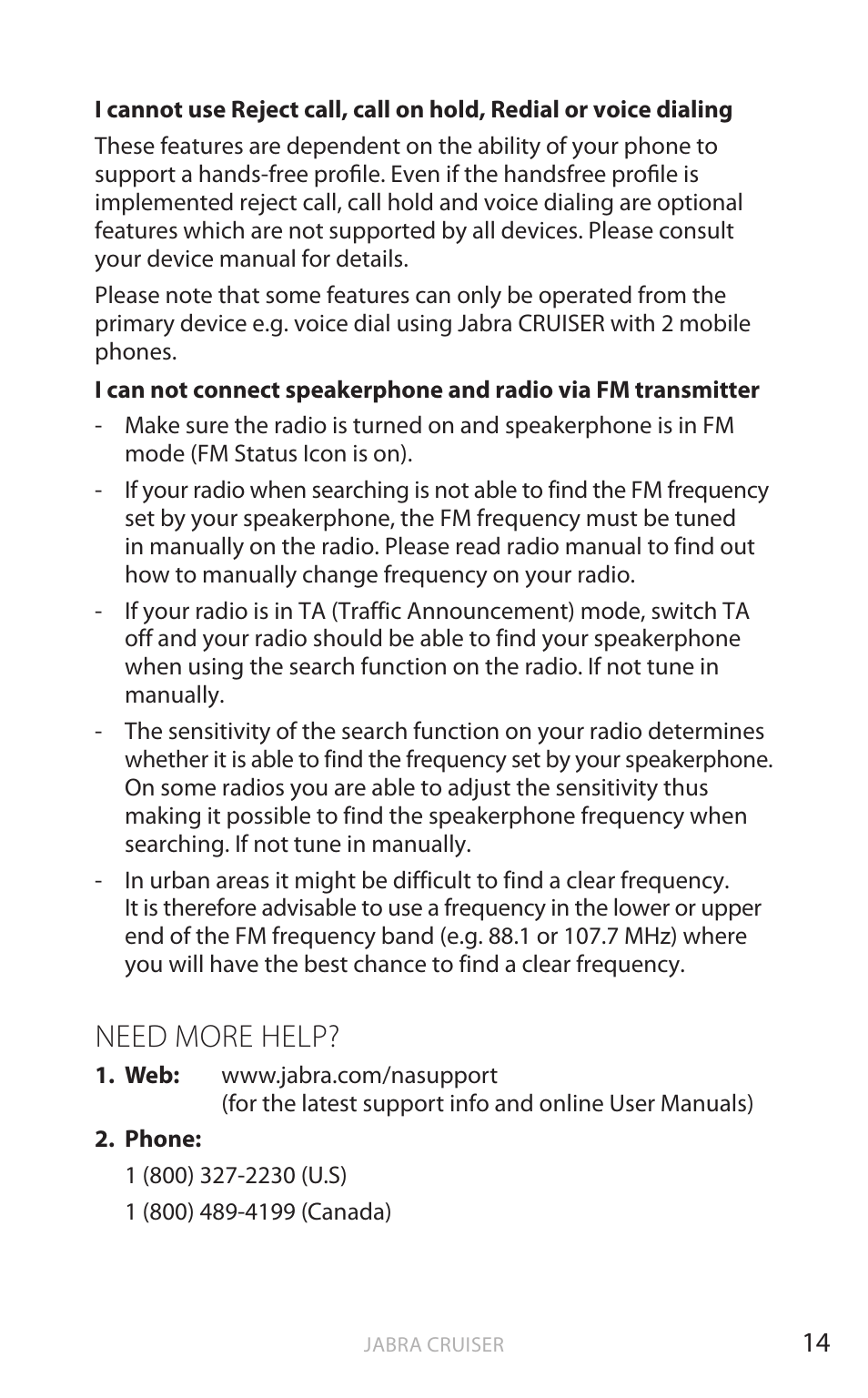 Need more help, English | Jabra Cruiser User Manual | Page 33 / 491