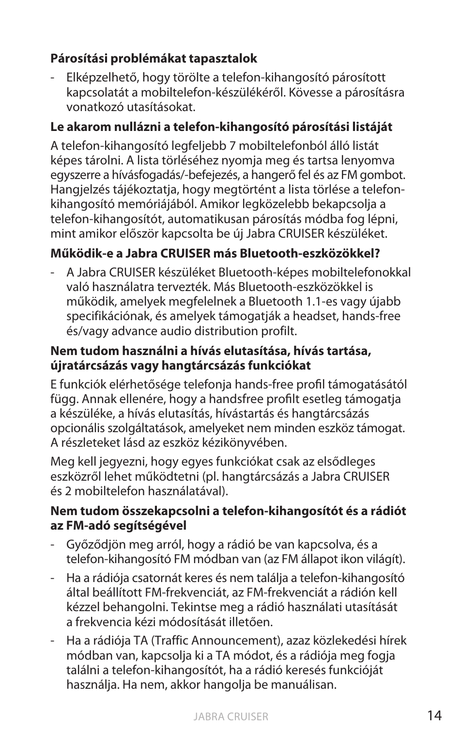 Ma gy ar | Jabra Cruiser User Manual | Page 347 / 491