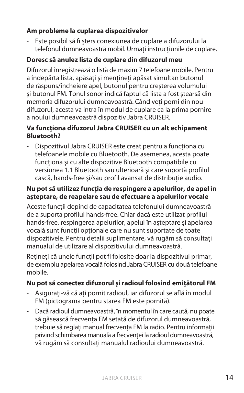 Rom ână | Jabra Cruiser User Manual | Page 364 / 491