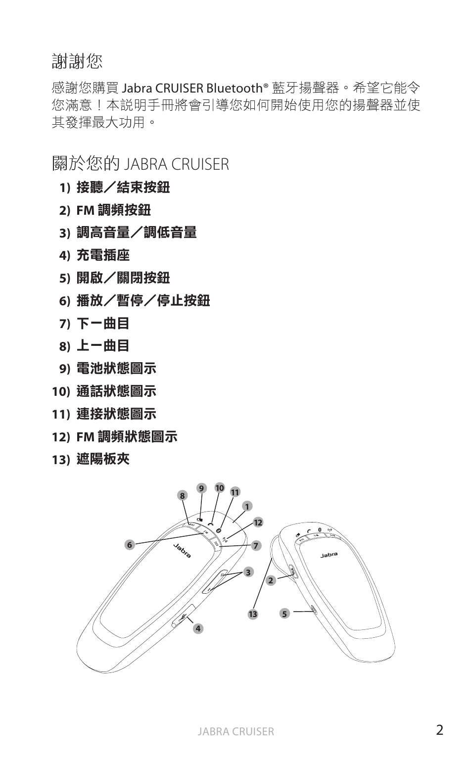 關於您的, Jabra cruiser, 繁體 中 文 | 關於您的 jabra cruiser | Jabra Cruiser User Manual | Page 415 / 491