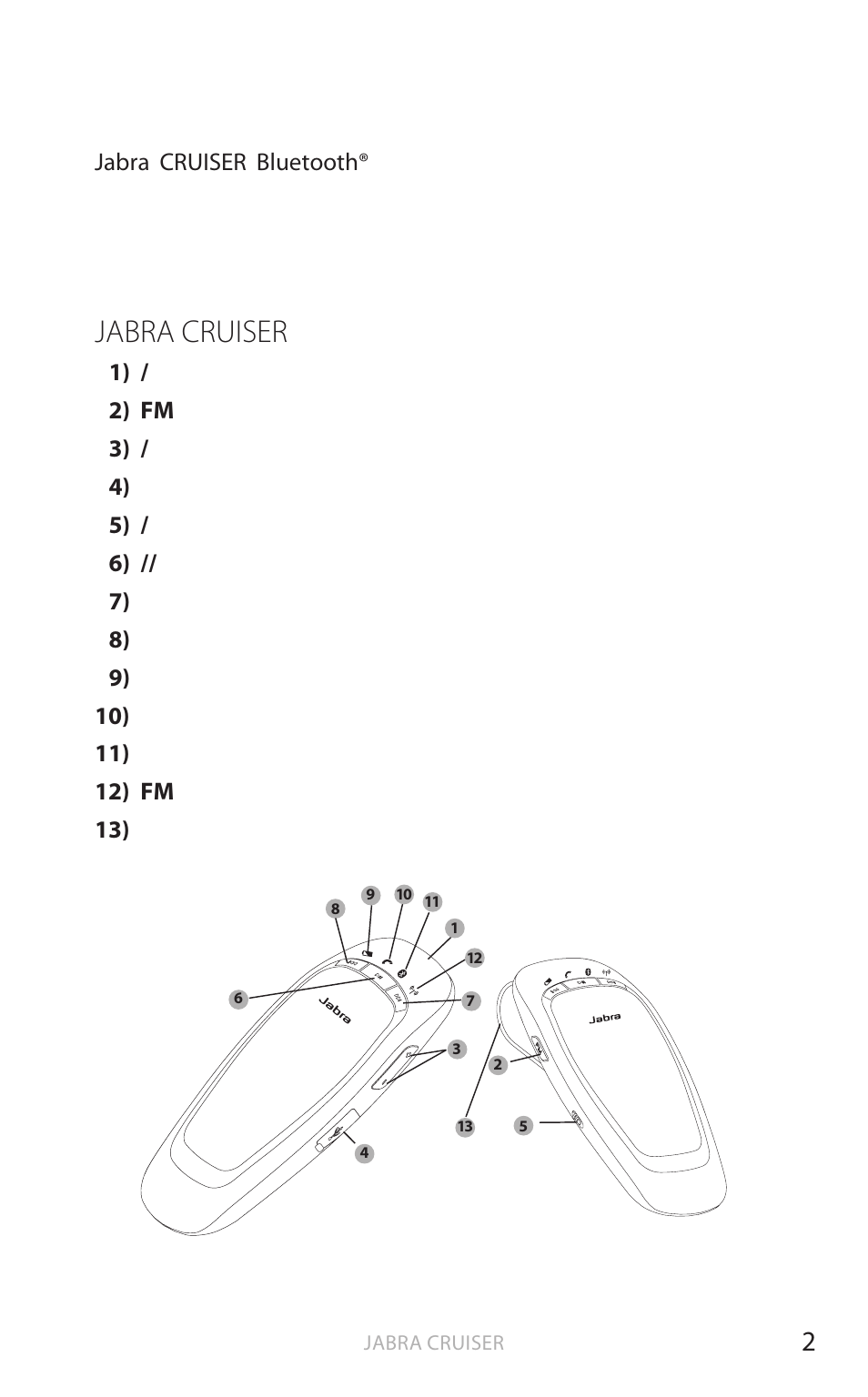 Jabra cruiser, Jabra cruiser bluetooth | Jabra Cruiser User Manual | Page 430 / 491