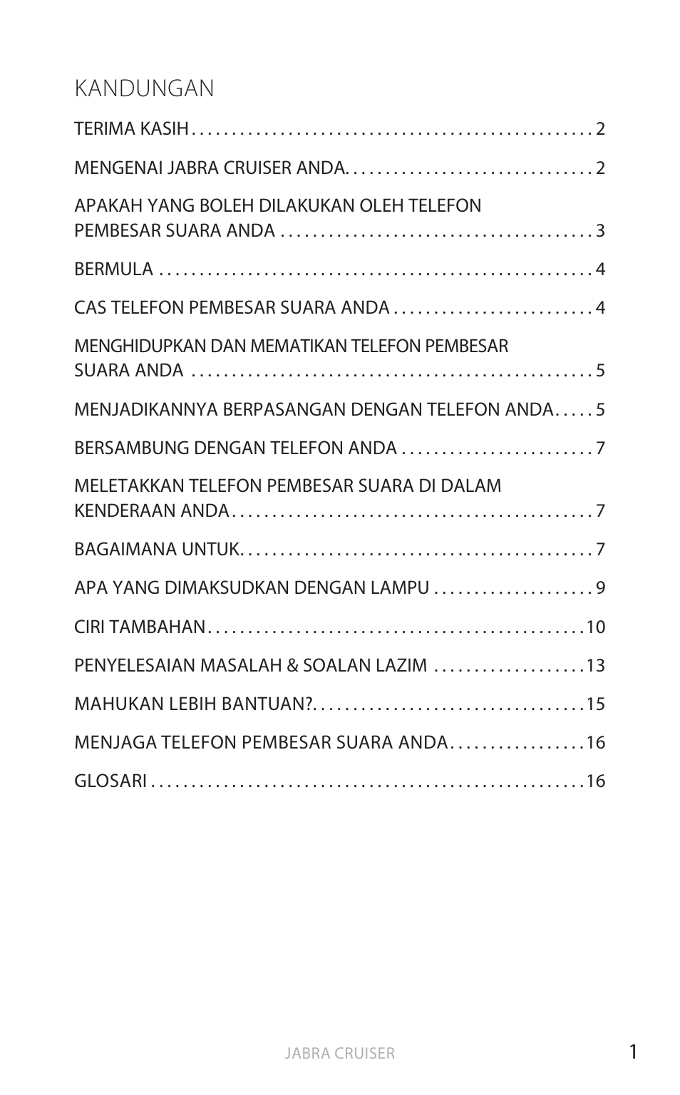 Bahasa ingger is, Kandungan | Jabra Cruiser User Manual | Page 462 / 491