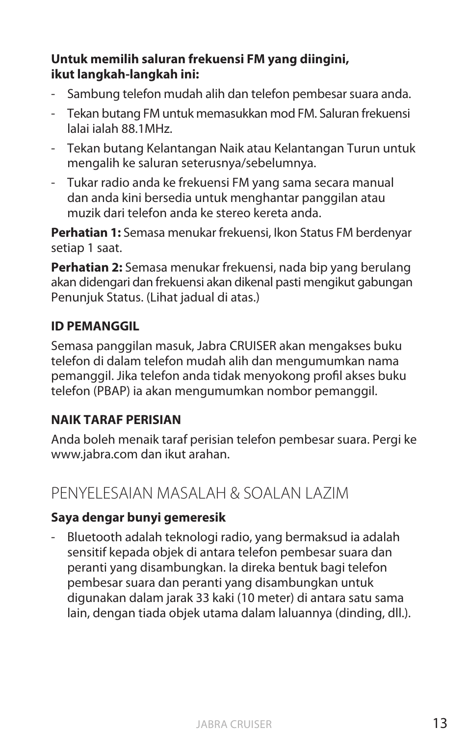 Penyelesaian masalah & soalan lazim, Bahasa ingger is | Jabra Cruiser User Manual | Page 474 / 491