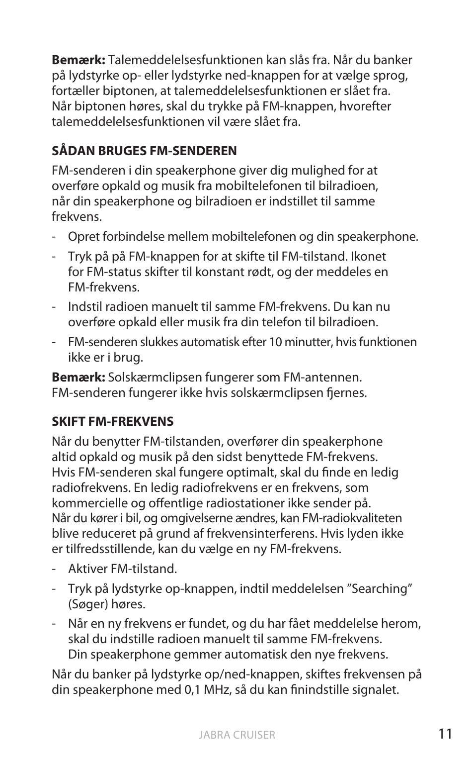 Eng elsk | Jabra Cruiser User Manual | Page 61 / 491