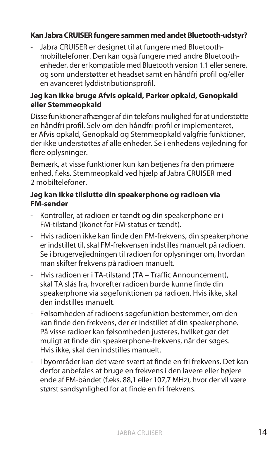 Eng elsk | Jabra Cruiser User Manual | Page 64 / 491