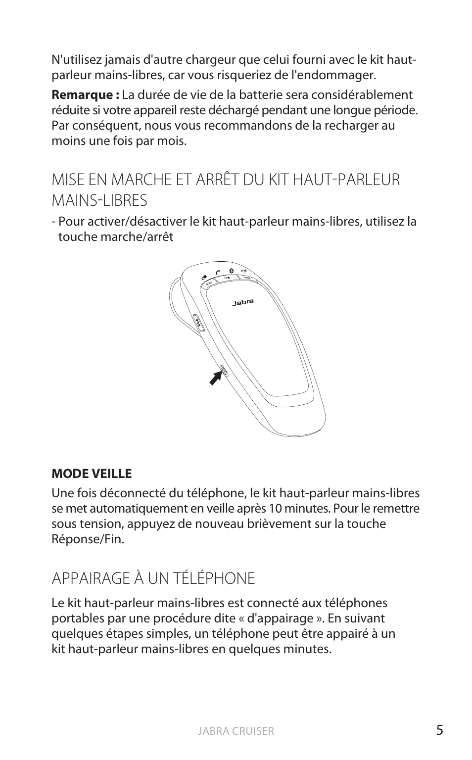 Appairage à un téléphone, Fr anç ais | Jabra Cruiser User Manual | Page 71 / 491