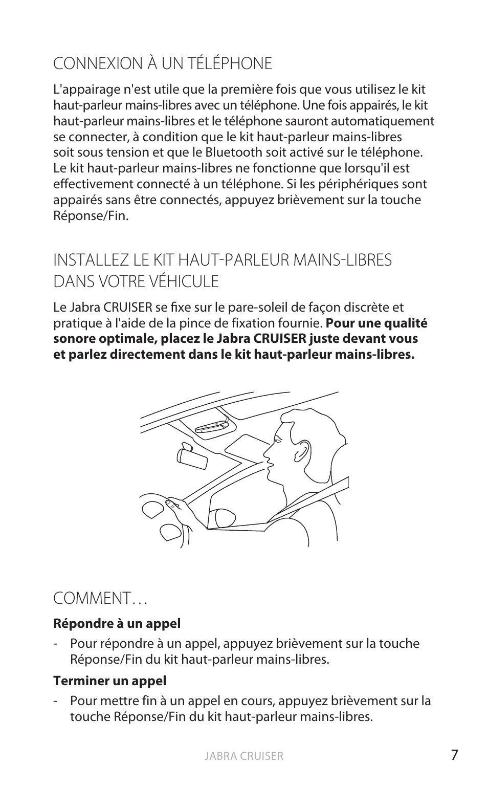 Connexion à un téléphone, Comment, Fr anç ais | Jabra Cruiser User Manual | Page 73 / 491