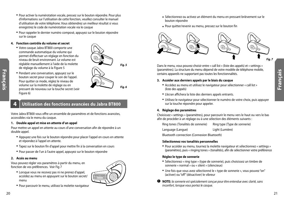 Fr an ça is | Jabra BT800 User Manual | Page 12 / 23