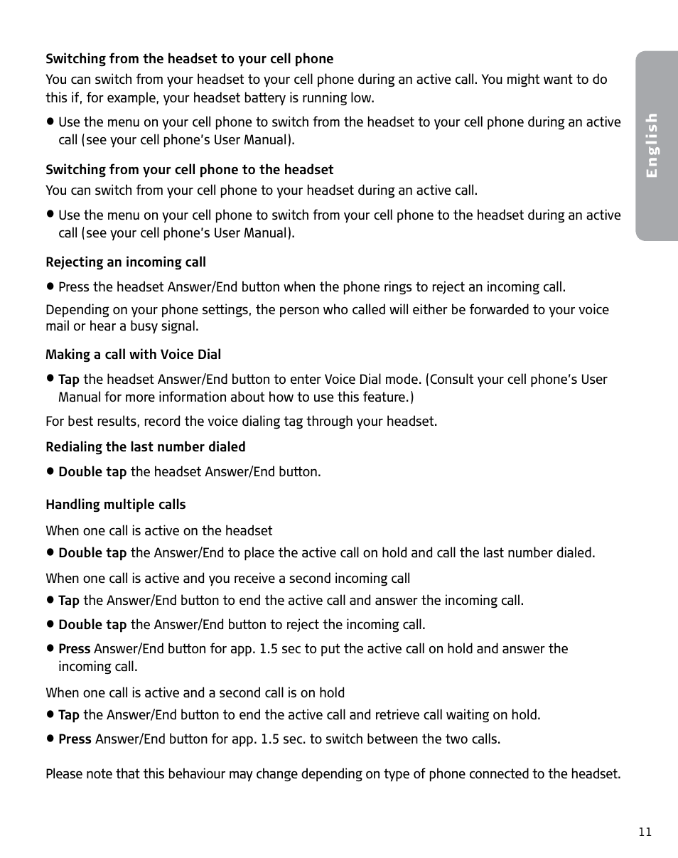 Jabra M5390 User Manual | Page 13 / 22