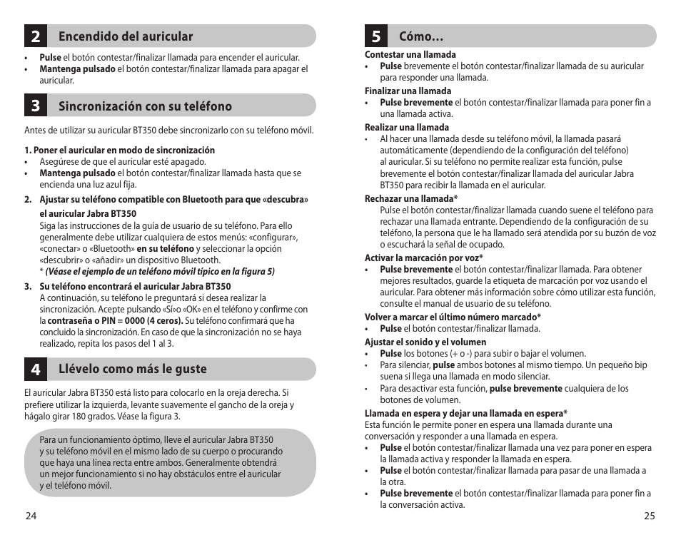 Jabra BT350 User Manual | Page 15 / 18