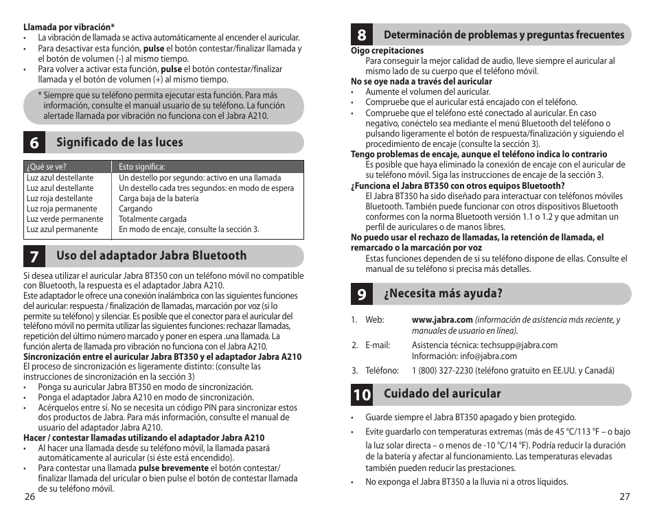 Jabra BT350 User Manual | Page 16 / 18