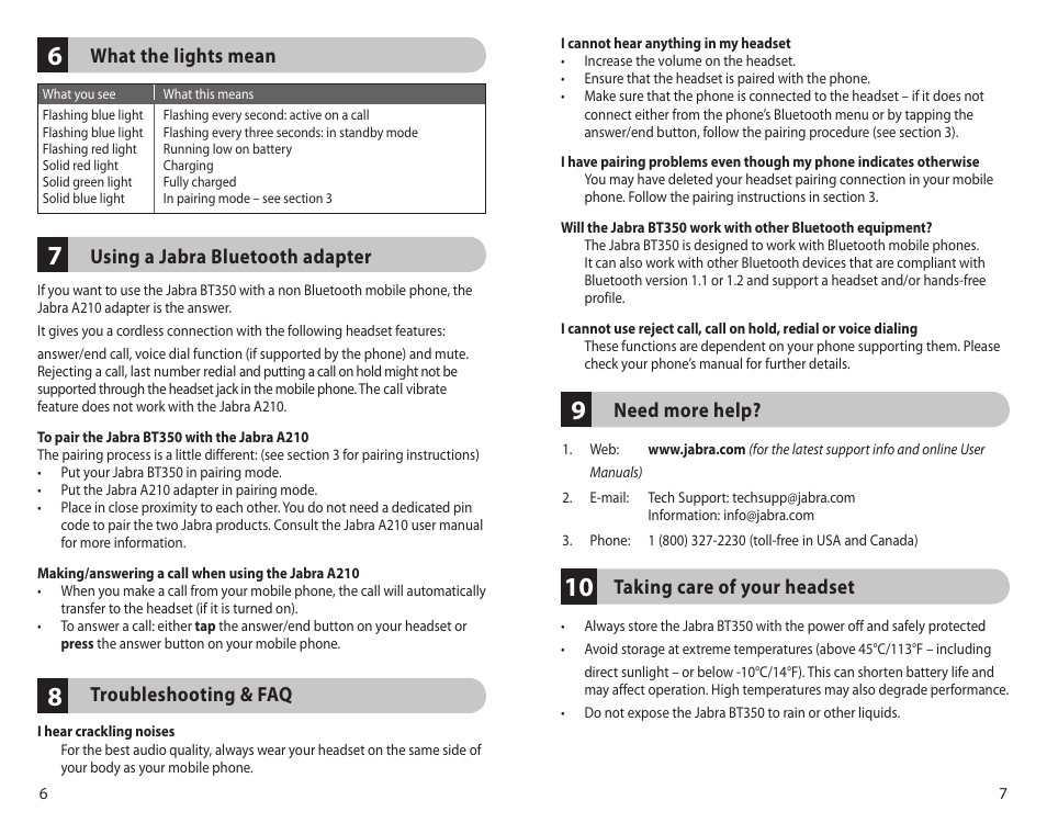 Jabra BT350 User Manual | Page 6 / 18