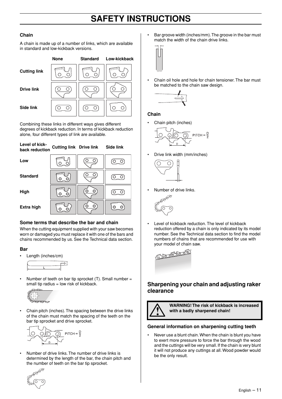 Safety instructions | Jonsered POWERLITE 50C User Manual | Page 11 / 40