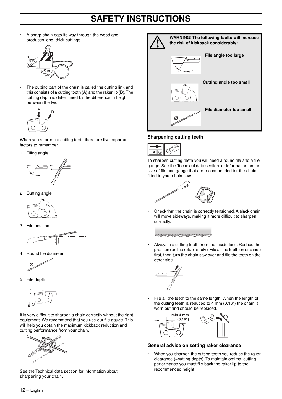 Safety instructions | Jonsered POWERLITE 50C User Manual | Page 12 / 40