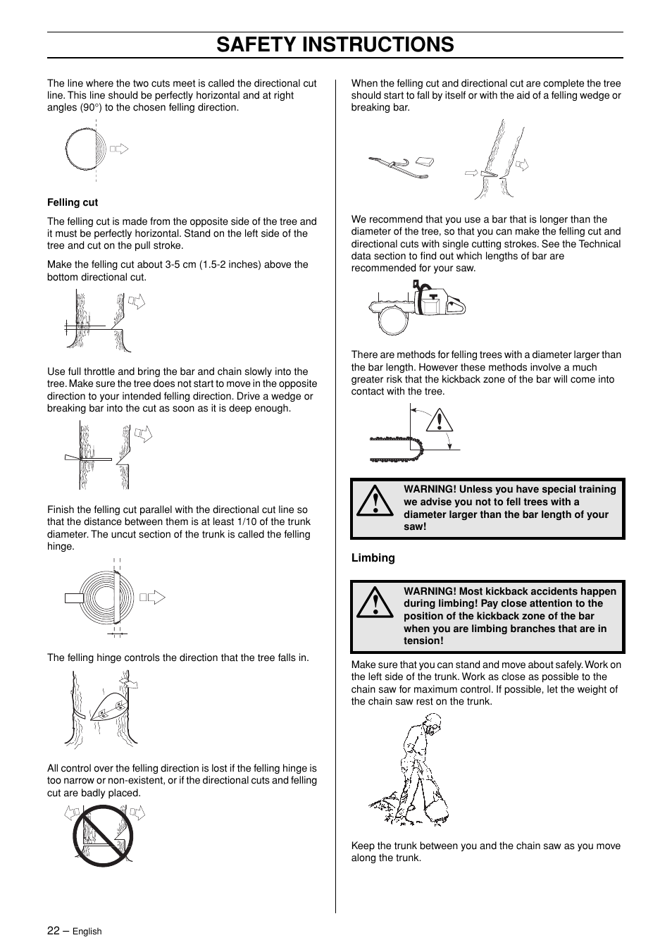 Safety instructions | Jonsered POWERLITE 50C User Manual | Page 22 / 40