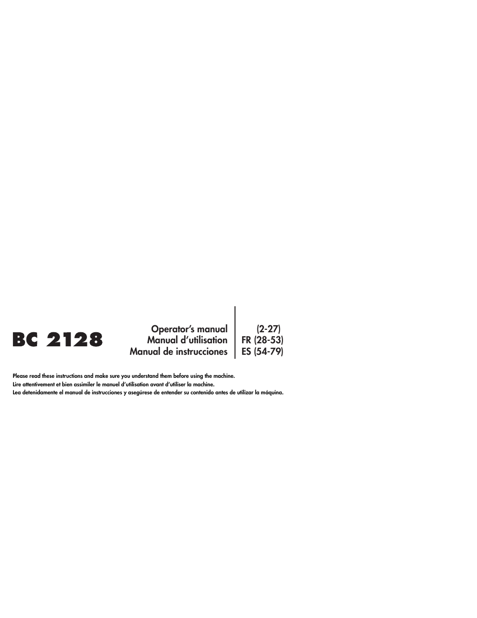 Jonsered BC 2128 User Manual | 27 pages