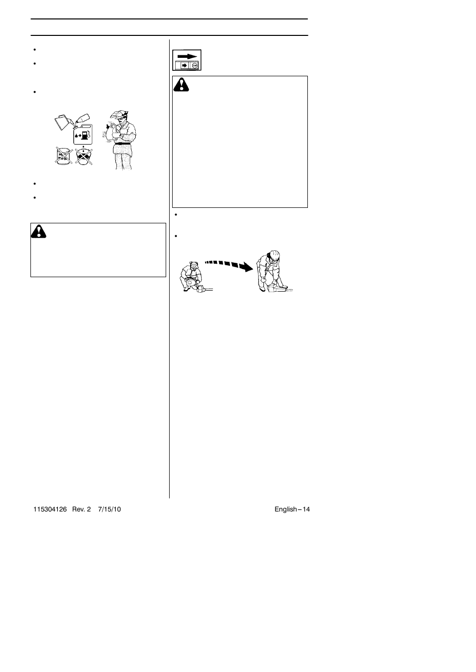 Fuel handling | Jonsered BC 2128 User Manual | Page 14 / 27