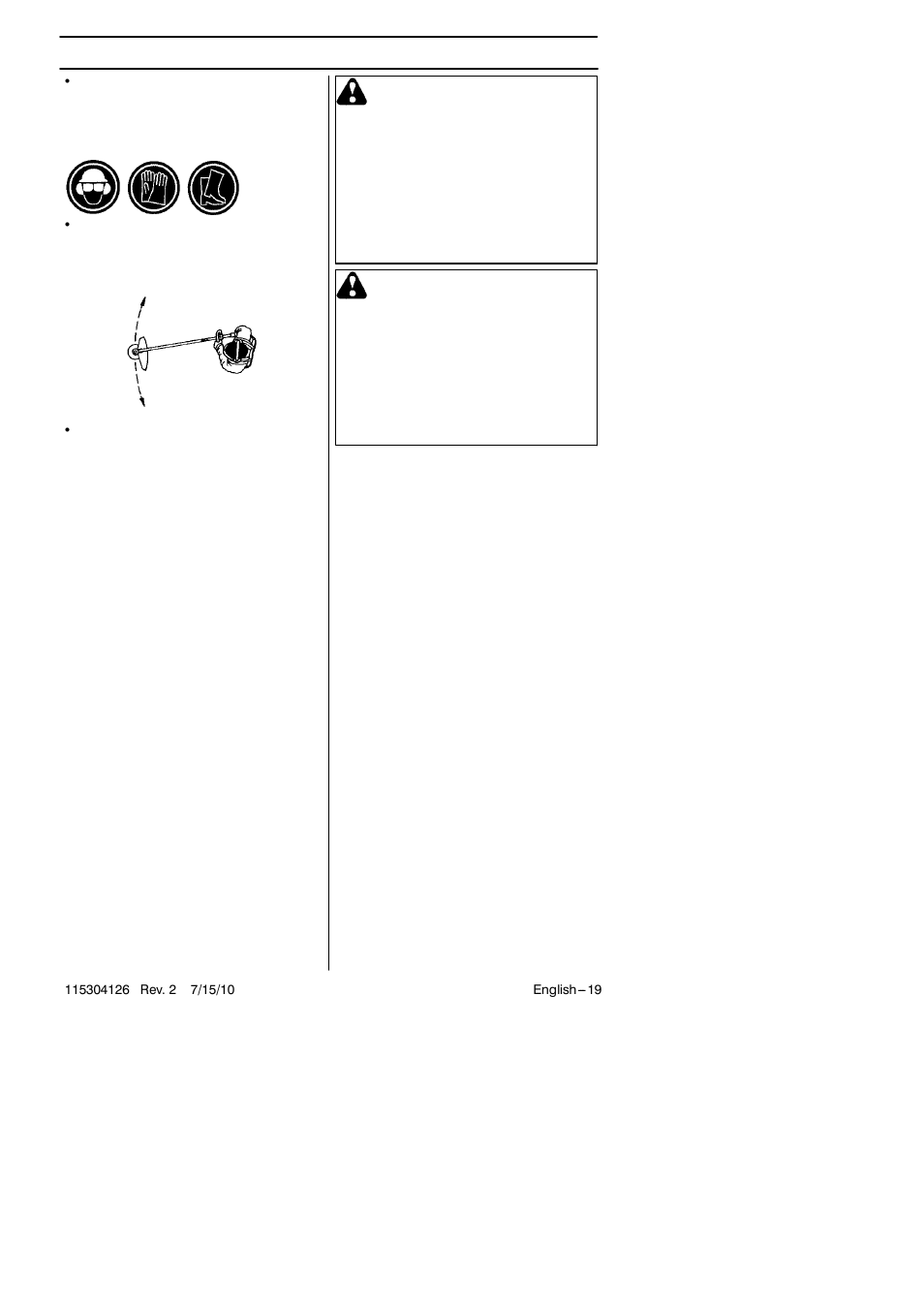 Working techniques | Jonsered BC 2128 User Manual | Page 19 / 27