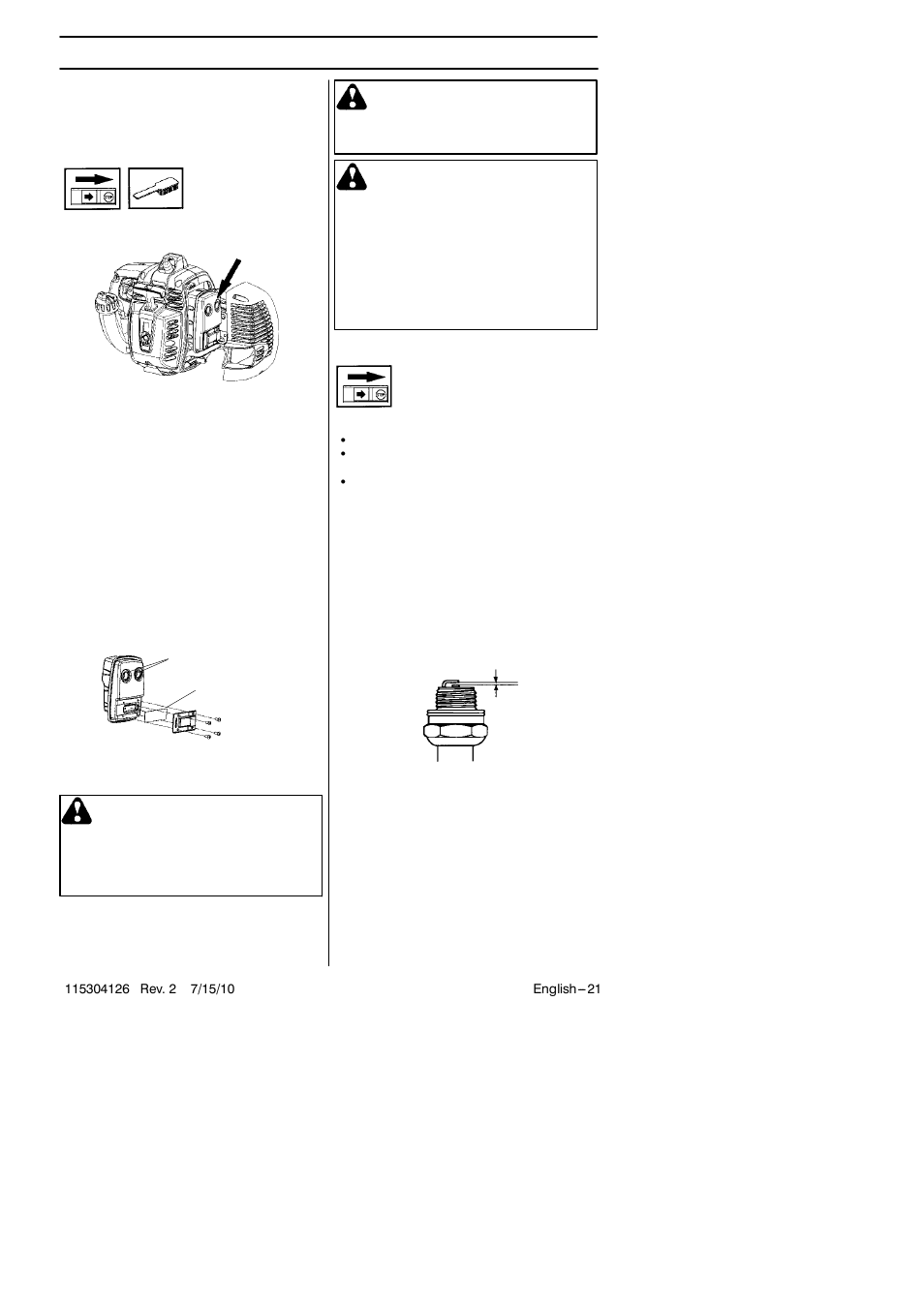 Maintenance | Jonsered BC 2128 User Manual | Page 21 / 27