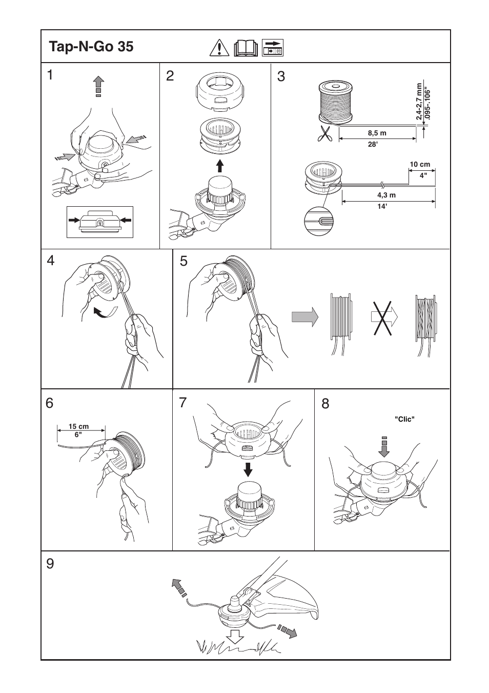 Tap-n-go 35 | Jonsered BC 2125 User Manual | Page 33 / 40