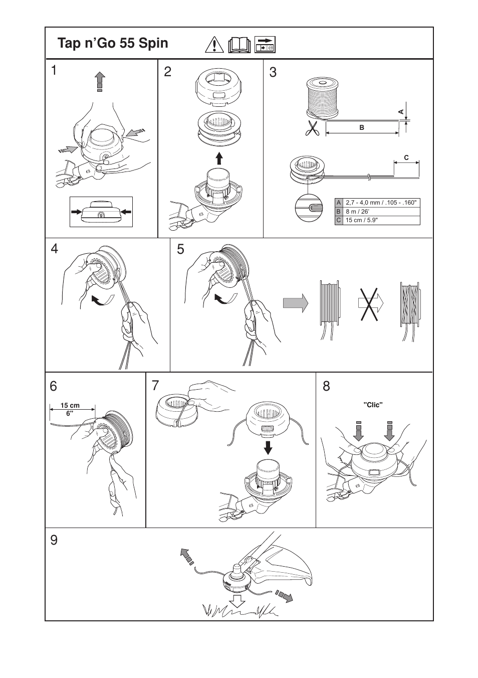 Tap n’go 55 spin | Jonsered FC 2255 User Manual | Page 40 / 44