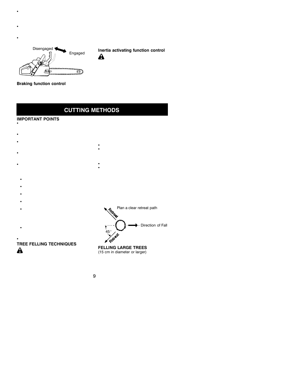 Cutting methods | Jonsered CS 2137 User Manual | Page 9 / 15
