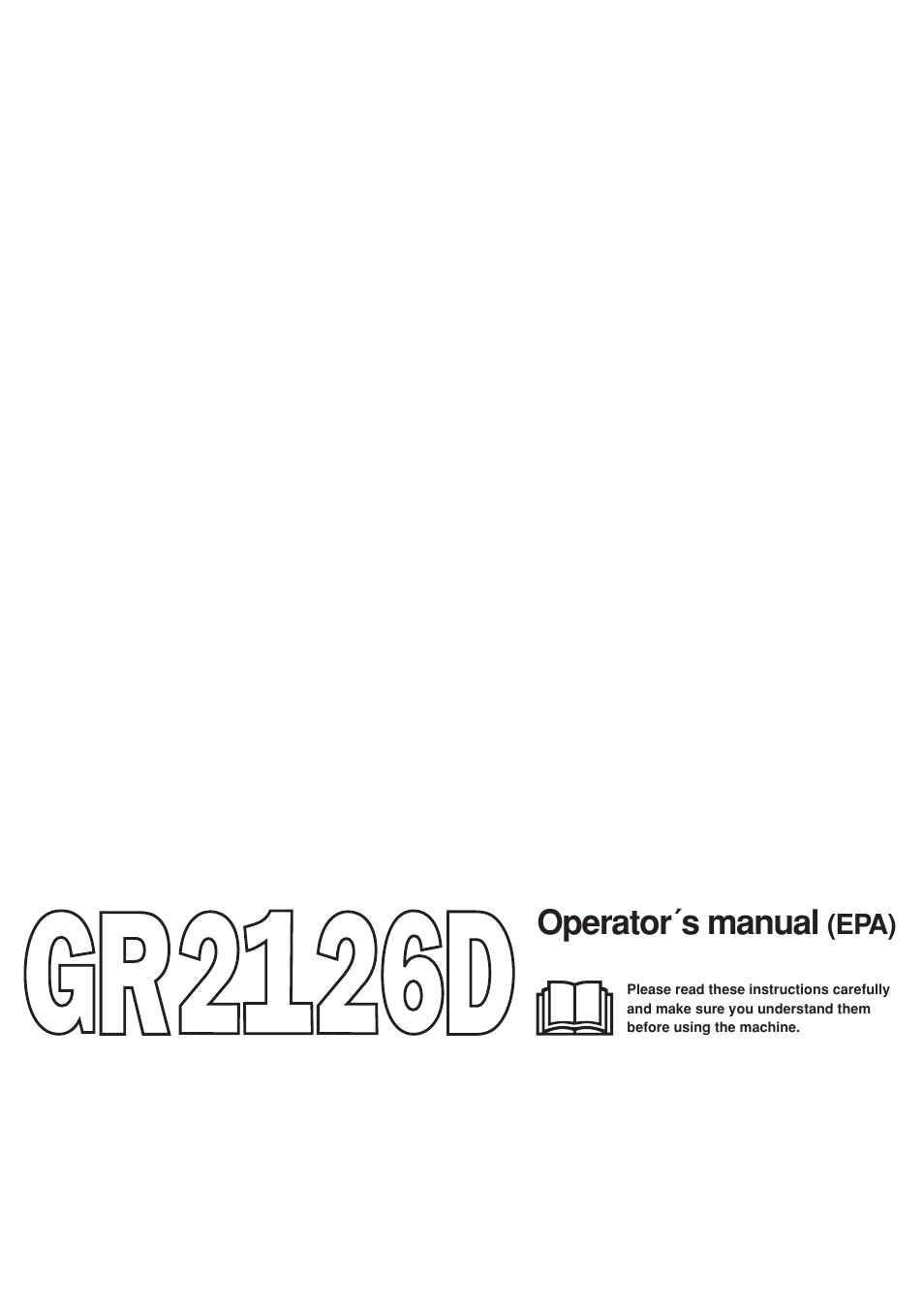 Jonsered GR 2126D User Manual | 32 pages