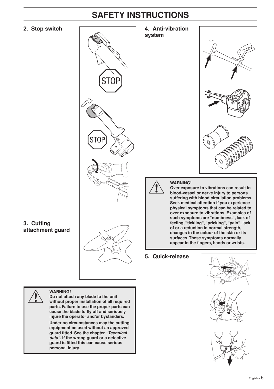 Safety instructions | Jonsered GR 2126D User Manual | Page 5 / 32