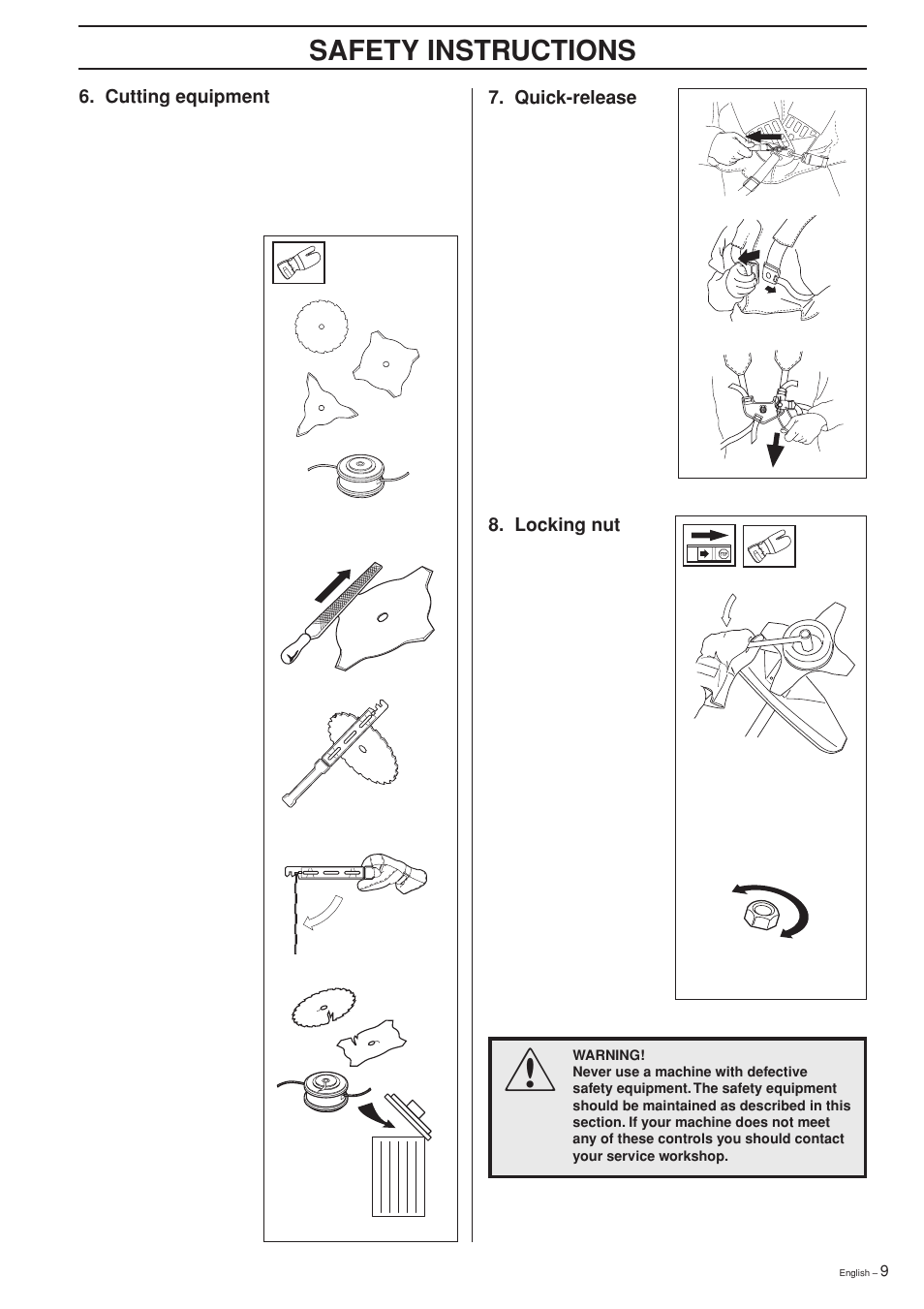 Safety instructions | Jonsered GR 2126D User Manual | Page 9 / 32