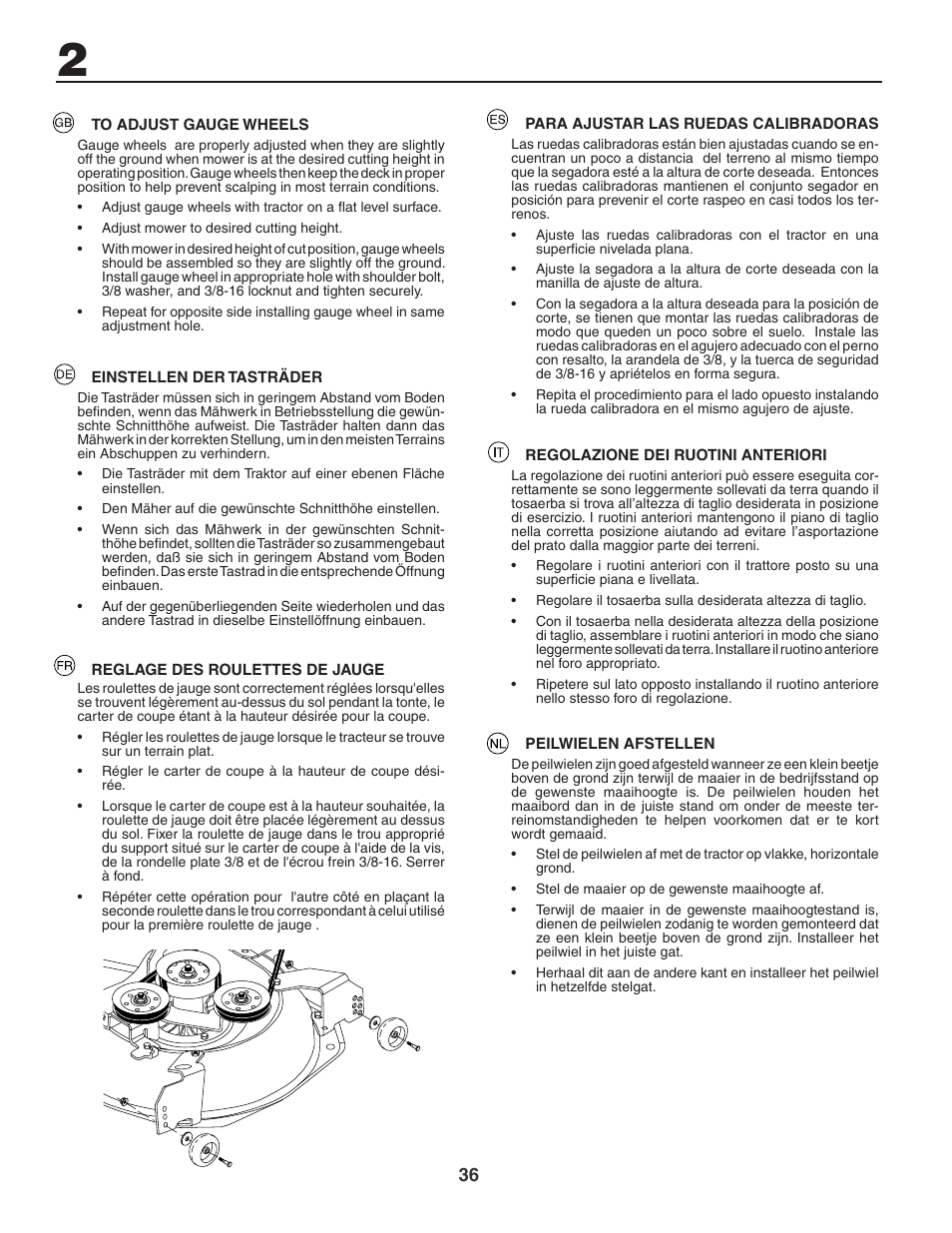 Jonsered LT2119CMA User Manual | Page 36 / 88