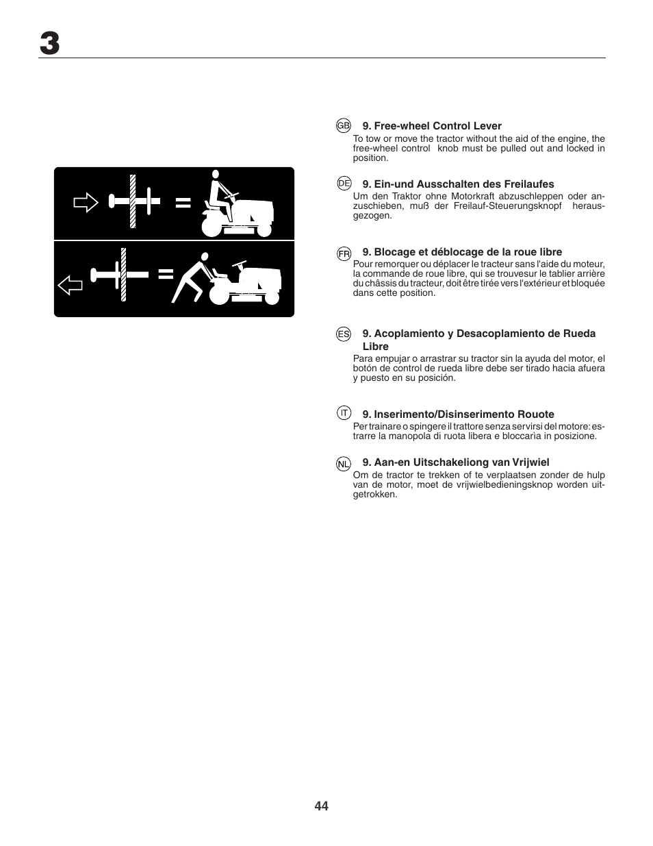 Jonsered LT2119CMA User Manual | Page 44 / 88