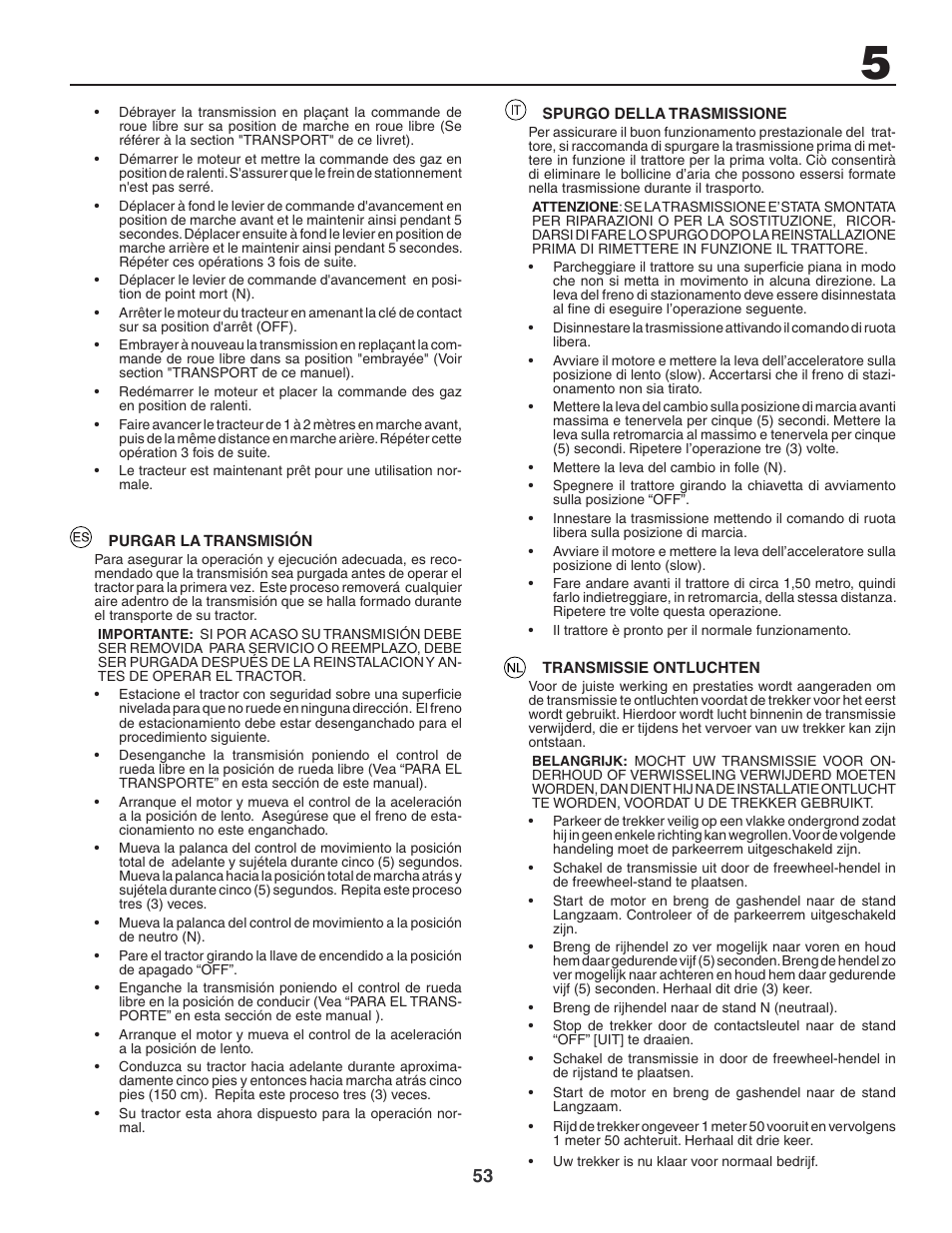 Jonsered LT2119CMA User Manual | Page 53 / 88