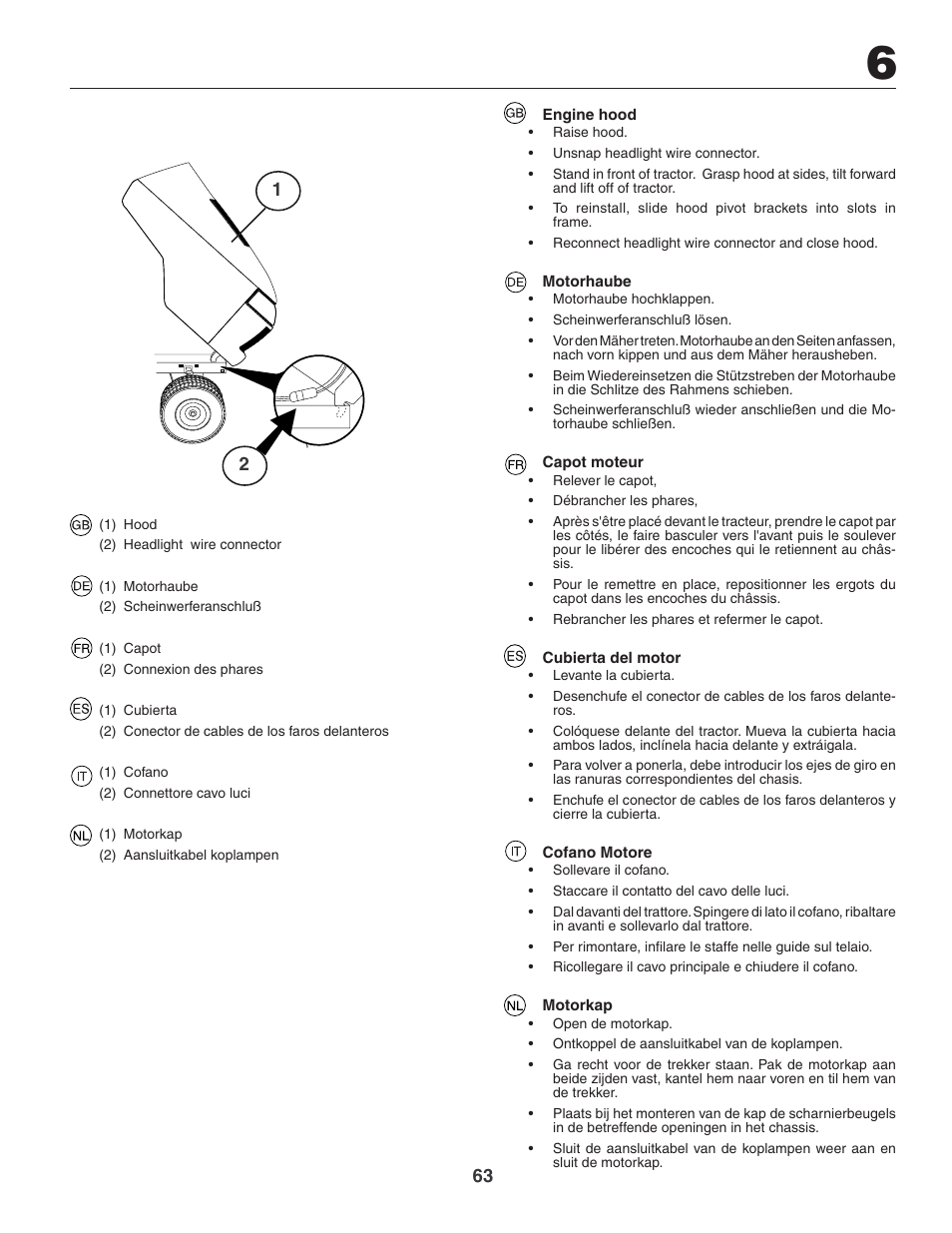 Jonsered LT2119CMA User Manual | Page 63 / 88