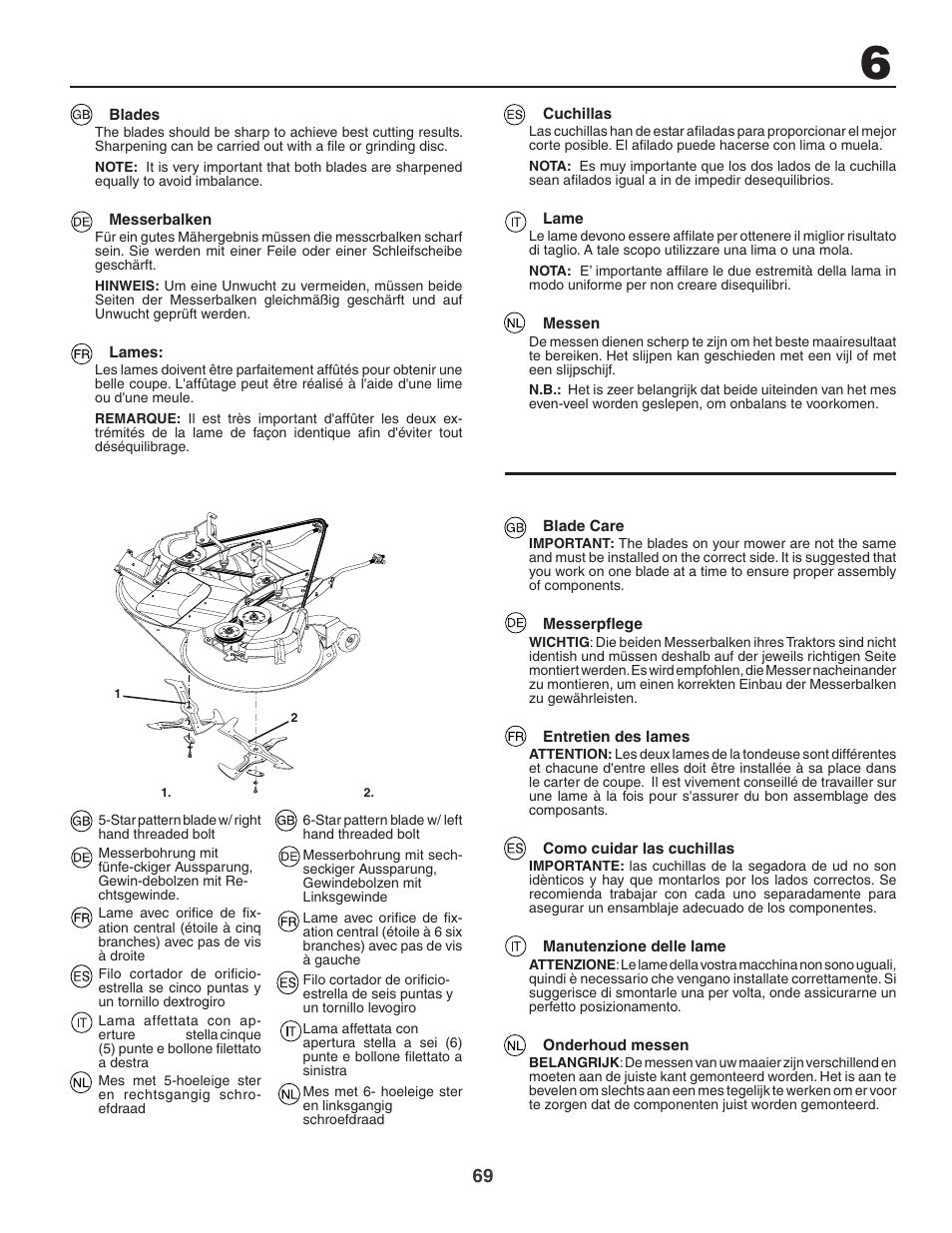Jonsered LT2119CMA User Manual | Page 69 / 88