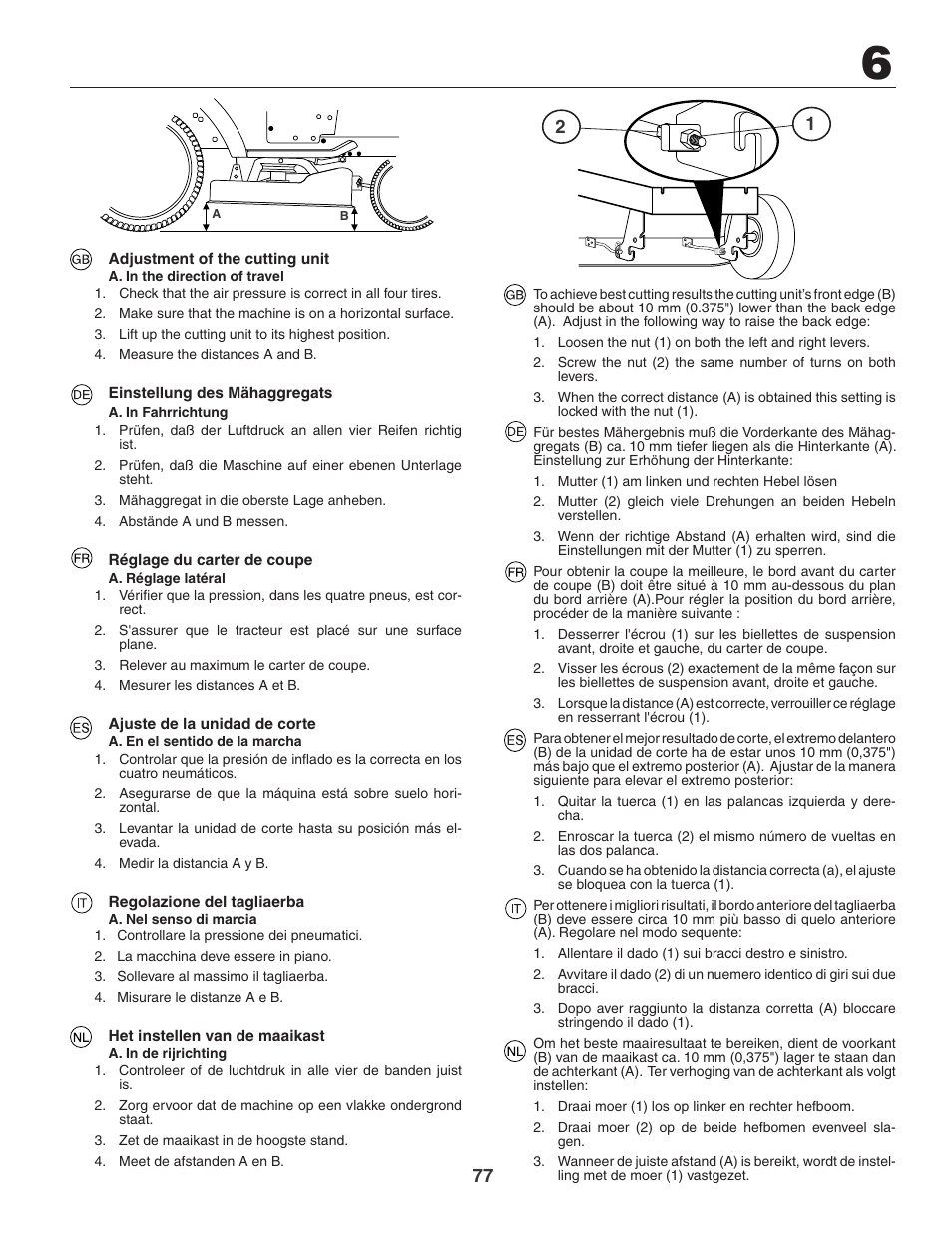 Jonsered LT2119CMA User Manual | Page 77 / 88