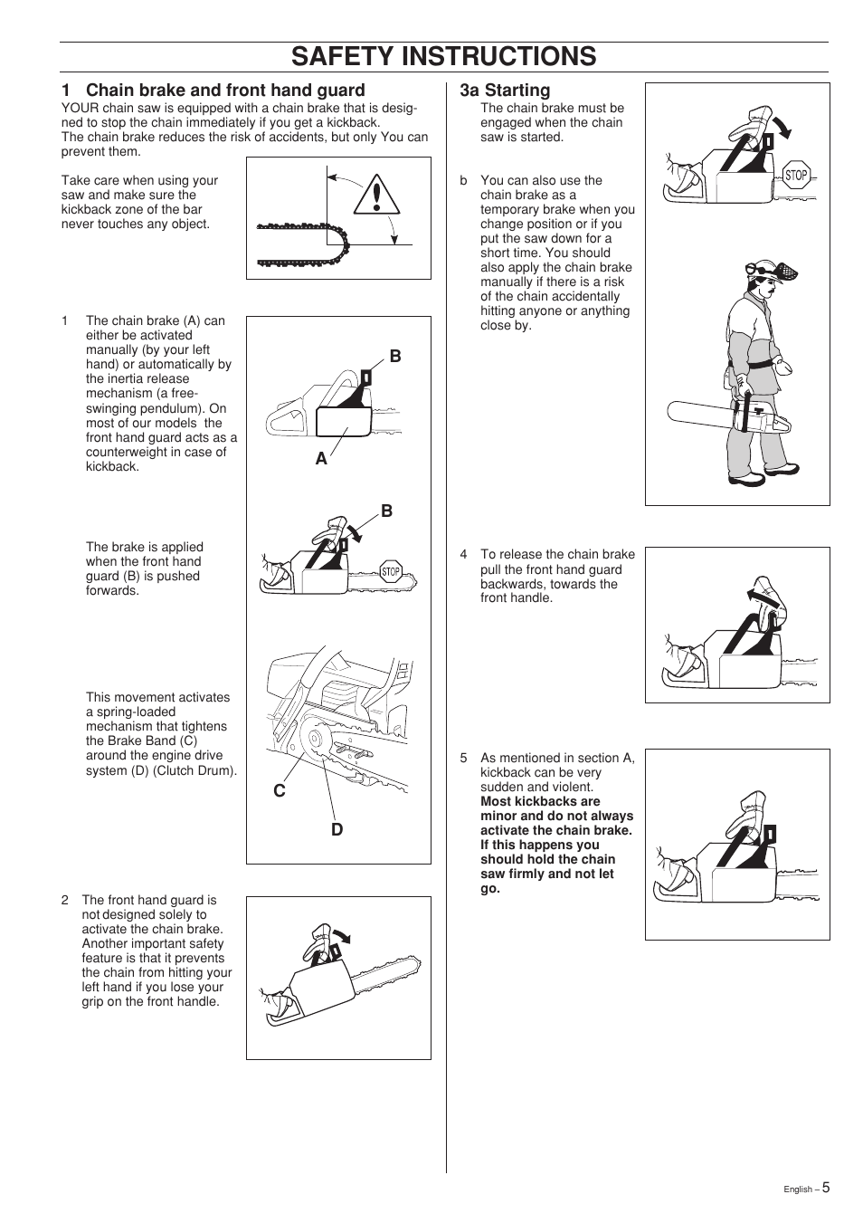 Safety instructions | Jonsered 2141 User Manual | Page 5 / 36