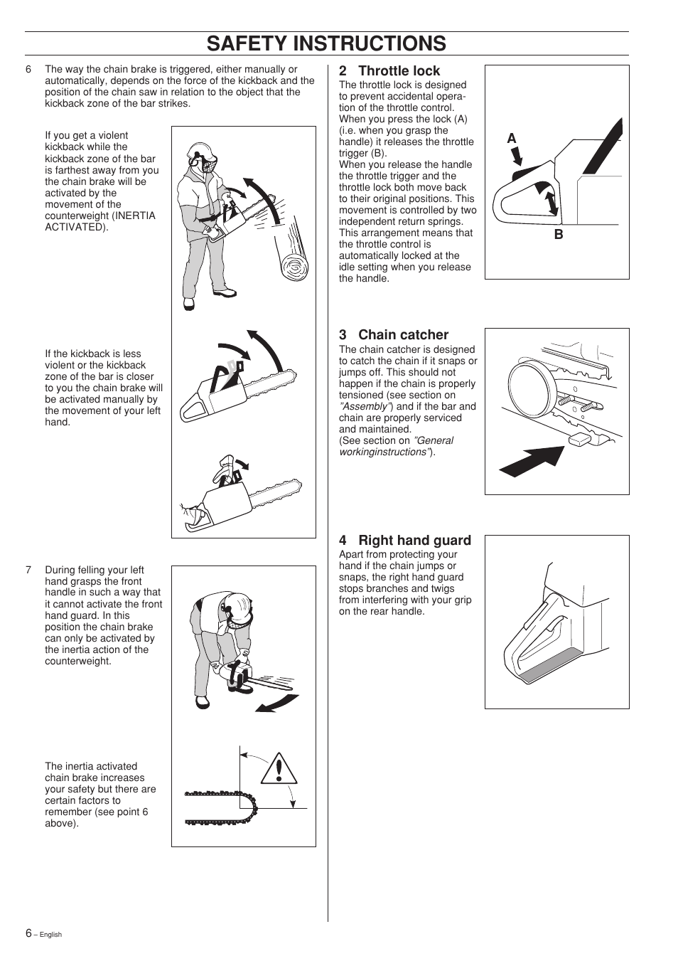 Safety instructions | Jonsered 2141 User Manual | Page 6 / 36