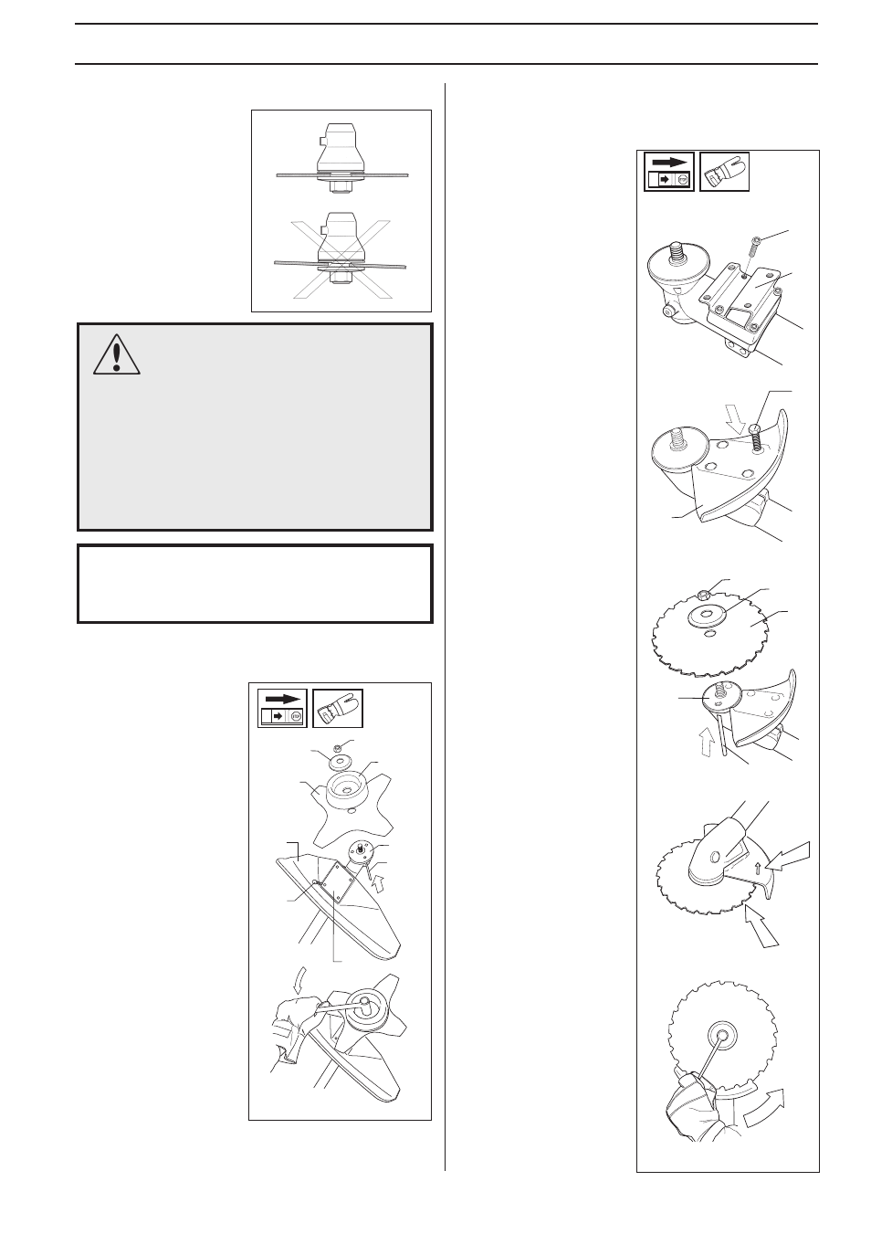 Assembly, Assembling the blade guard and grass blade | Jonsered GR 2036 User Manual | Page 19 / 40