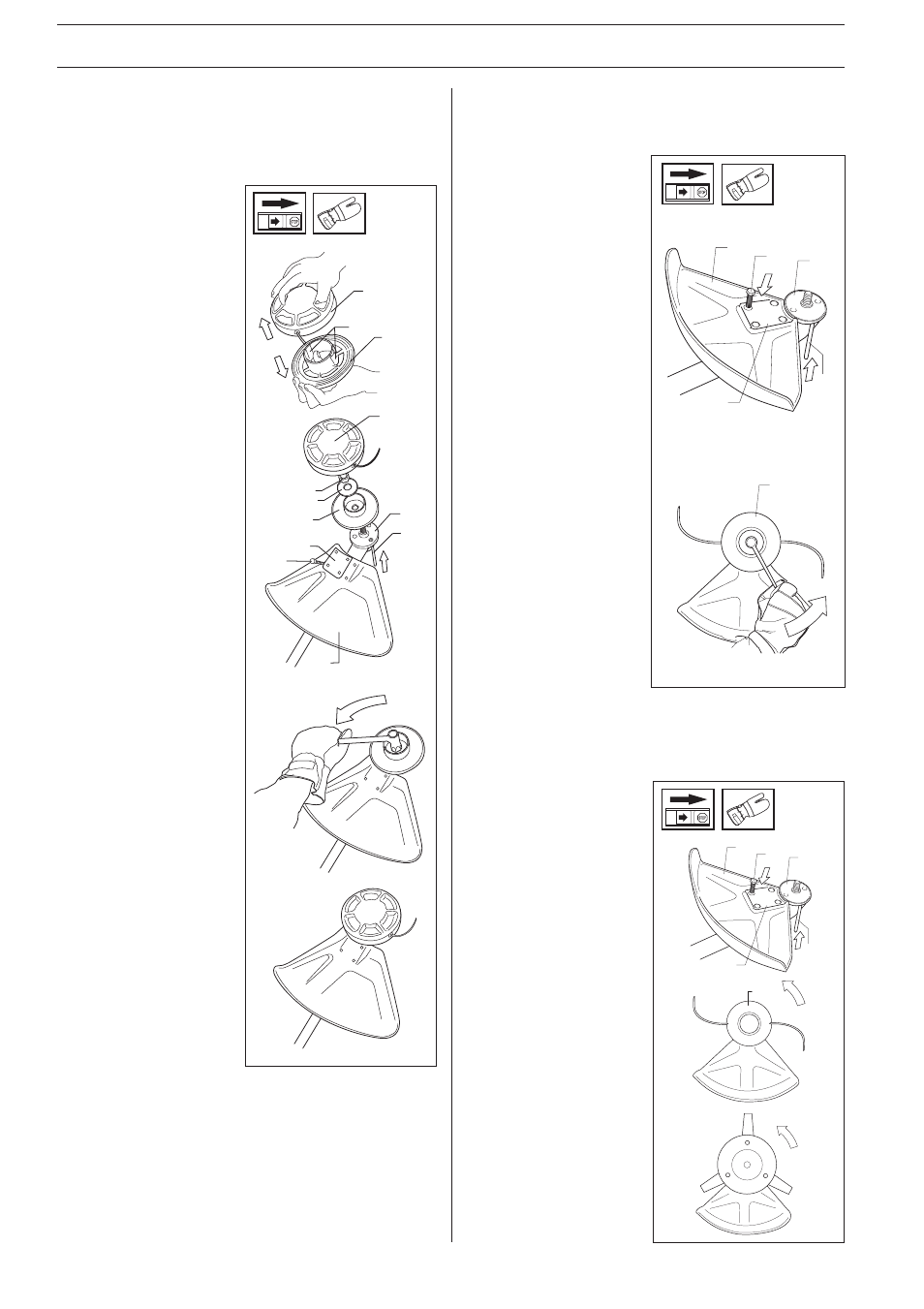 Assembly, Assembling other guards and cutting equipment | Jonsered GR 2036 User Manual | Page 20 / 40