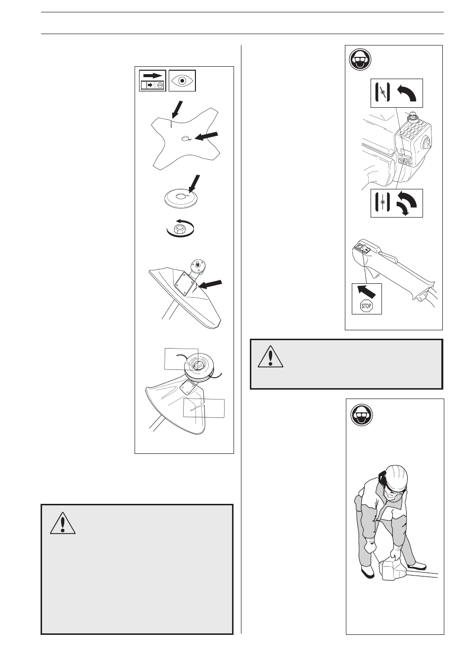 Start and stop | Jonsered GR 2036 User Manual | Page 23 / 40