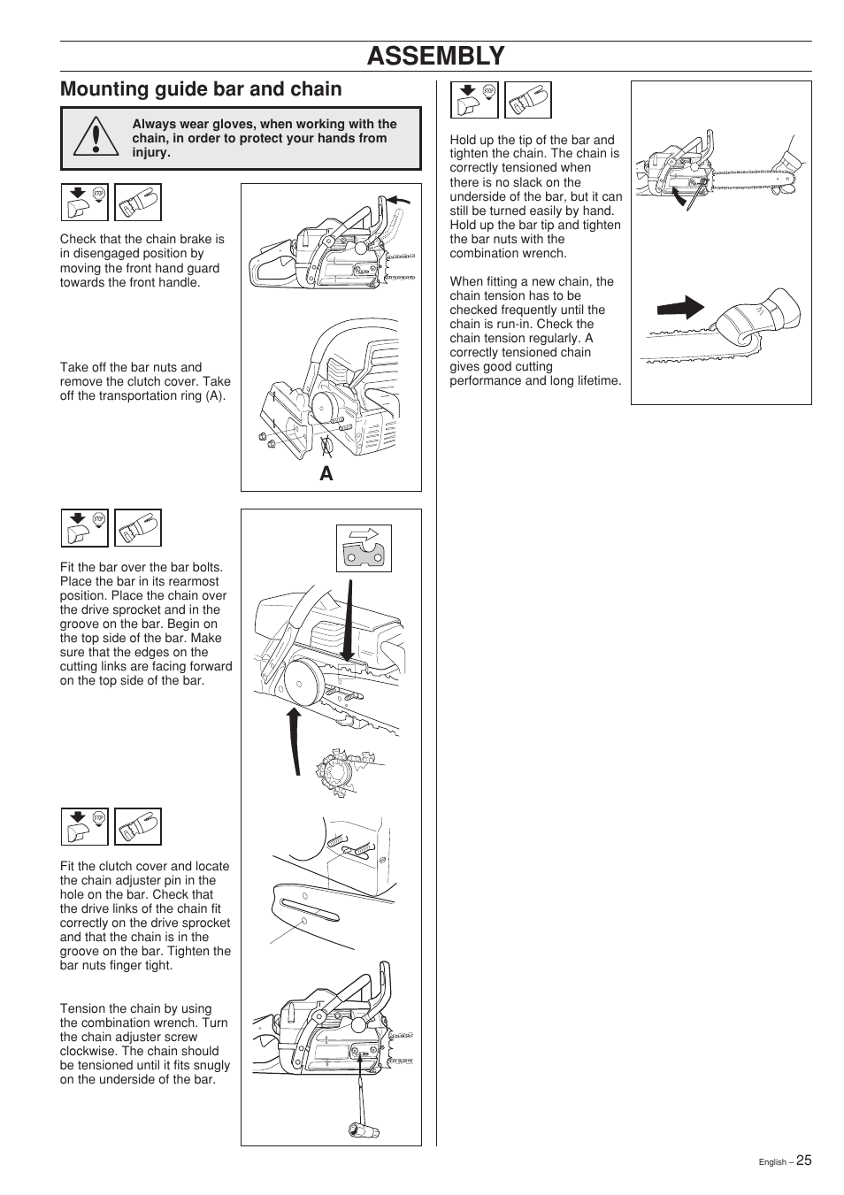 Assembly | Jonsered 2150 User Manual | Page 25 / 36