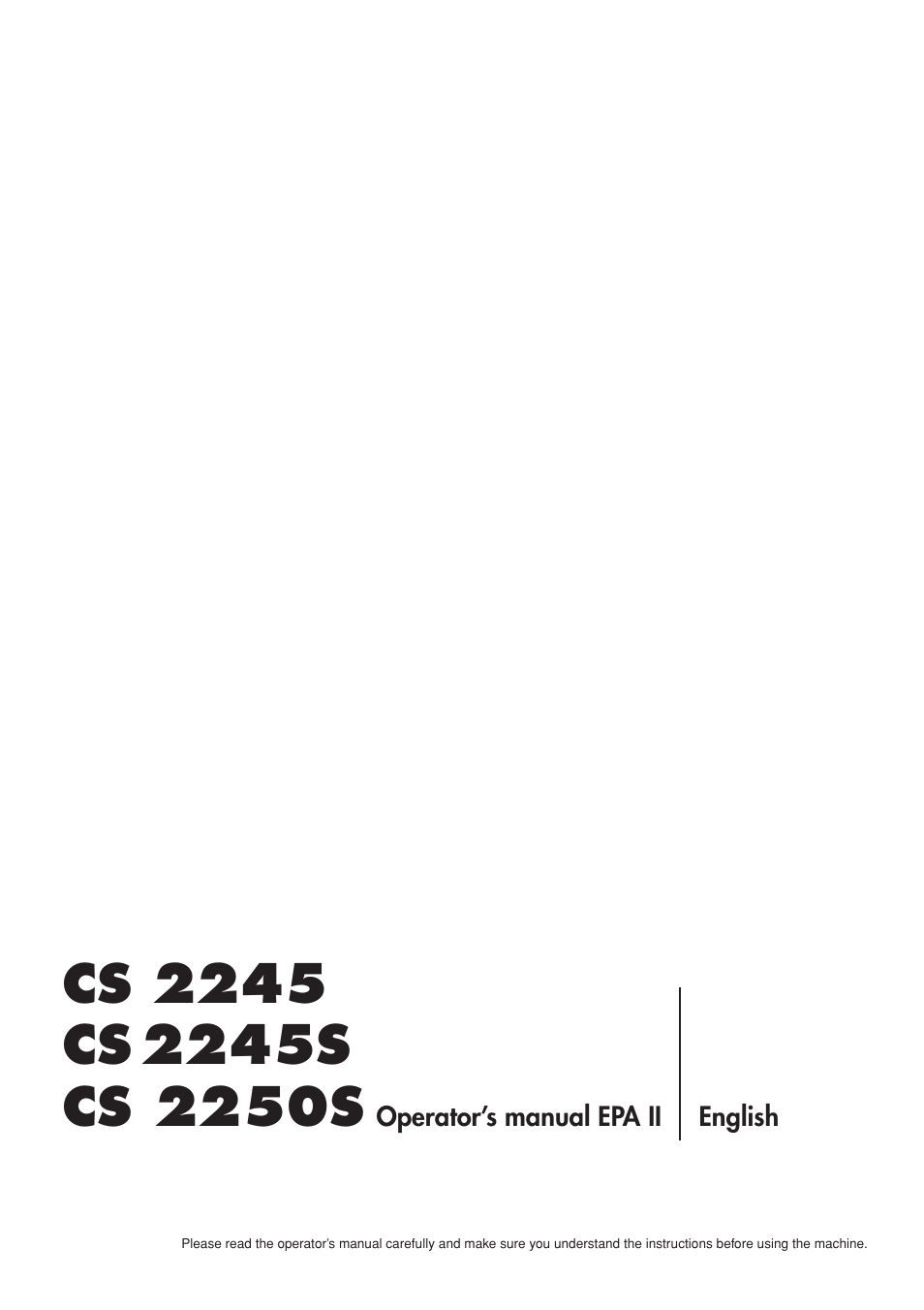 Jonsered CS 2250S User Manual | 44 pages
