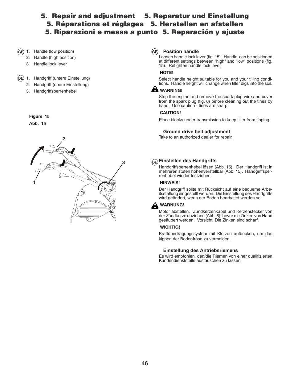 Jonsered ANLEITUNGSHANDBUCH CT2105 R User Manual | Page 46 / 60