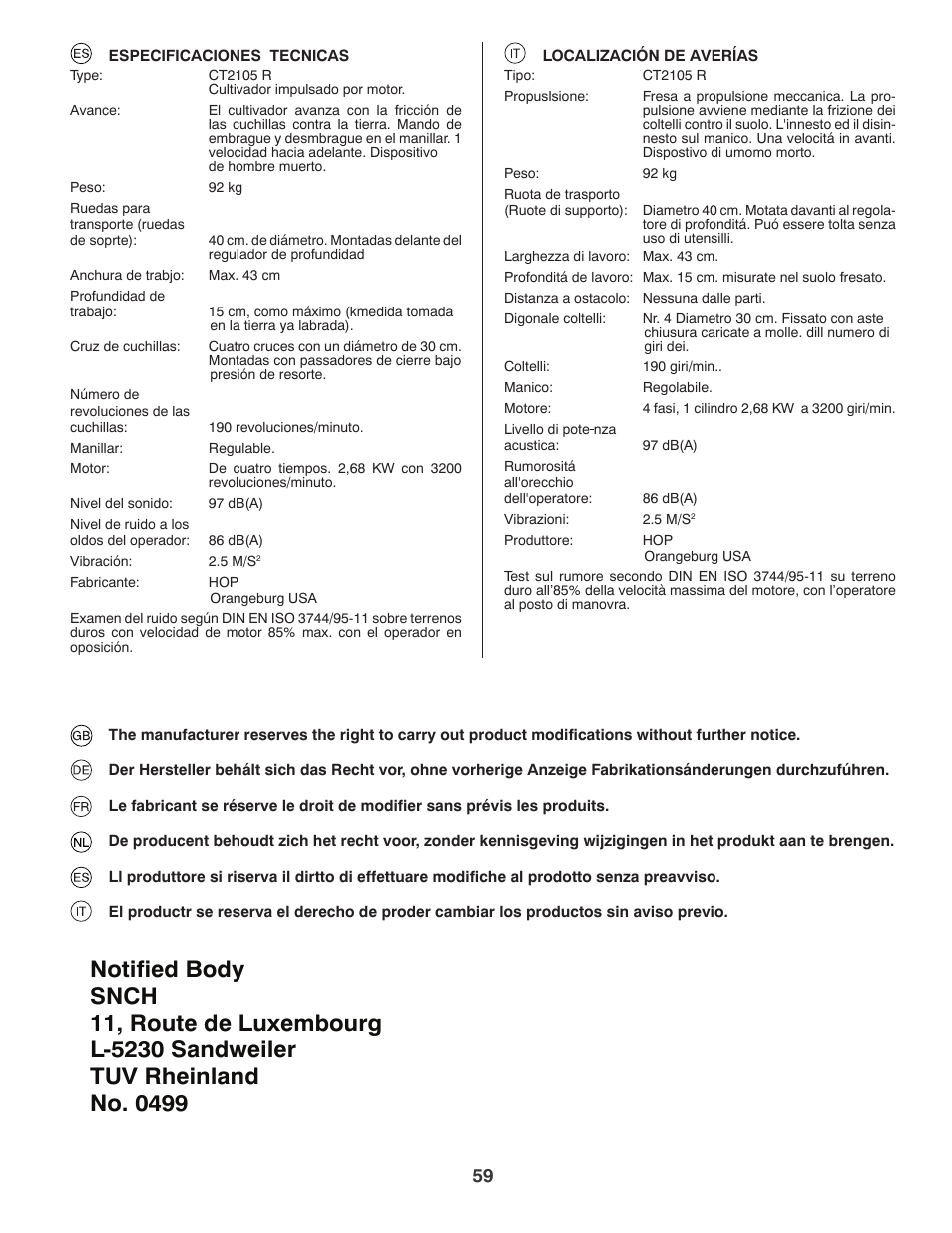 Jonsered ANLEITUNGSHANDBUCH CT2105 R User Manual | Page 59 / 60